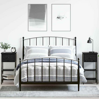 vidaXL Bedside Cabinet with Drawer 2 pcs Black Oak 33.5 x 36 x 70 cm