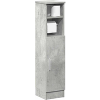 vidaXL Bathroom Cabinet with Roll Holder Concrete Grey 20.5x22x90 cm