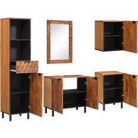 vidaXL Bathroom Sets 5 pcs Acacia Brown Winish Solid Mango Wood