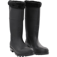 vidaXL Rian Boots with Removable Socks Black Size 46 PVC