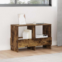 vidaXL Magazine Rack Smoked Oak 68.5 x 30 x 45 cm