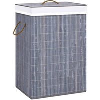 vidaXL Bamboo Laundry Basket Grey 72 L