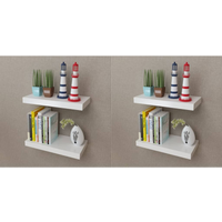 vidaXL Wall Shelves 4 pcs White 40 cm