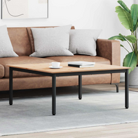 vidaXL Coffee Table Natural 100 x 100 x 45 cm Solid Pine Wood