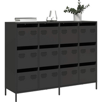 vidaXL Sideboard Black 135x39x103.5 cm Cold-rolled Steel