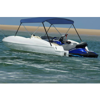 vidaXL 2 Bow Bimini Top Navy Blue 180x130x110 cm