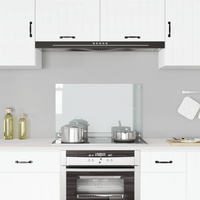 vidaXL Kitchen Backsplash Transparent 80 x 50 cm Tempered Glass