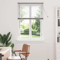 vidaXL Venetian Blinds Height Adjustable Silver 130 x 90 cm Aluminium