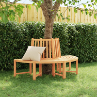 vidaXL Tree Bench Half Round Ø160 cm Solid Wood Teak