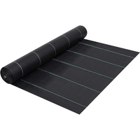 vidaXL Weed & Root Control Mat Black 1x50 m PP