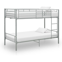 vidaXL Bunk Bed without Mattress Grey Metal 90x200 cm
