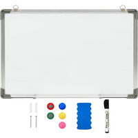vidaXL Magnetic Dry-erase Whiteboard White 60x40 cm Steel