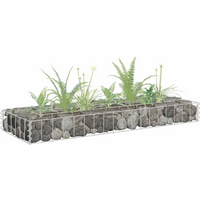 vidaXL Gabion Raised Bed Galvanised Steel 90x30x10 cm