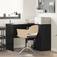 vidaXL Corner Desk with Drawer Black Oak 102 x 88 x 75 cm