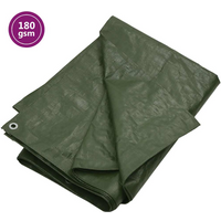 vidaXL Tarpaulin 180 g/m² 8x8 m Green HDPE