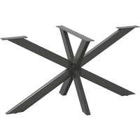 vidaXL Dining Table Leg Spider Shape Anthracite 150x78x(72-73) cm Steel