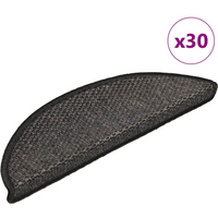 vidaXL Stair Mats Self-adhesive Sisal-Look 30 pcs 56x17x3 cm Anthracite