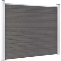vidaXL Fence Panel WPC 180x146 cm Grey