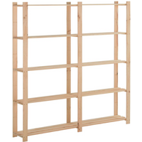 vidaXL 5-Tier Storage Rack 170x28.5x170 cm Solid Pinewood