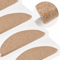 vidaXL Stair Mats Self-adhesive 20 pcs Beige 56x17x3 cm