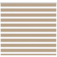 vidaXL Zebra Blind Sand Brown 160x100 cm Fabric Width 155.9 cm Polyester