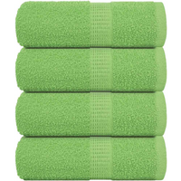 vidaXL Guest Towels "FROGN" 4 pcs Apple Green 30x50 cm 360 gsm