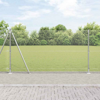 vidaXL Fence Post Silver 25 x 1.2 m (16 x 16 mm mesh) Steel