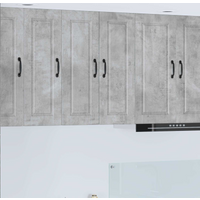 vidaXL Kitchen Cabinet with Shelf 2 pcs Concrete Grey 30 x 31 x 80 cm
