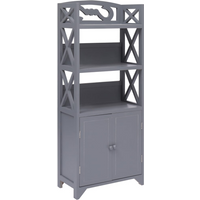 vidaXL Bathroom Cabinet Grey 46x24x116 cm Paulownia Wood