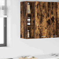vidaXL Hanging Cabinet Smoked Oak 20 x 29.5 x 80 cm Engineered Wood