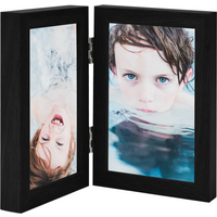 vidaXL Bifold Photo Frame Collage Black 2x