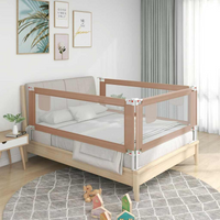 vidaXL Toddler Safety Bed Rail Taupe 100x25 cm Fabric