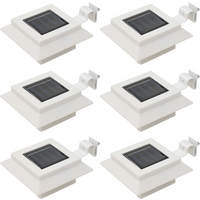 vidaXL Outdoor Solar Lamps 6 pcs LED Square 12 cm White