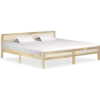 vidaXL Bed Frame without Mattress Solid Mango Wood 200 cm
