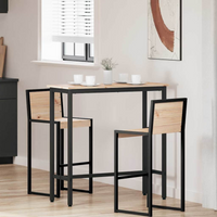 vidaXL Table Natural 100 x 40 x 101 cm Engineered Wood and Steel