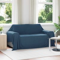 vidaXL Throw Blanket Navy Blue 280 x 210 cm Fleece