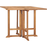vidaXL Folding Garden Dining Table 90x90x75 cm Solid Teak Wood