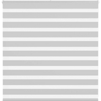 vidaXL Zebra Blind Light Grey 150x100 cm Fabric Width 145.9 cm Polyester
