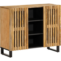 vidaXL Sideboard 90x34x75 cm Solid Wood Rough Mango