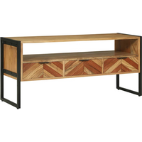 vidaXL TV Cabinet with Drawer Brown 100 x 35 x 50 cm Solid Acacia Wood