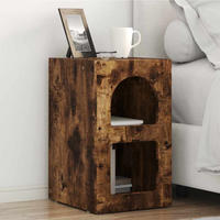 vidaXL Bedside Table 2 pcs Smoked Oak 29.5 x 33.5 x 50 cm