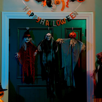 vidaXL Halloween Hanging Ghost 3 pcs Multicolour 61 x 97 cm Polyester