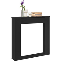 vidaXL Fireplace Surround Black 100x20x100 cm Engineered Wood