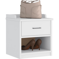 vidaXL Hallway Bench SANDNES White 45x40x50 cm Solid Wood Pine