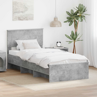 vidaXL Bed Frame Concrete Grey 80 x 200 cm Engineered Wood