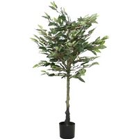 vidaXL Artificial Ficus Tree 480 Leaves 130 cm Green