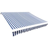 vidaXL Awning Top Sunshade Canvas Blue & White 500x300 cm