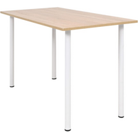vidaXL Dining Table 120x60x73 cm Oak and White
