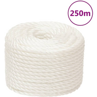 vidaXL Work Rope White 10 mm 250 m Polypropylene