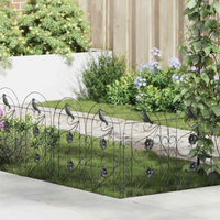 vidaXL Garden Fence Trellis Black 308.5 x 54.5 x 0.3 cm